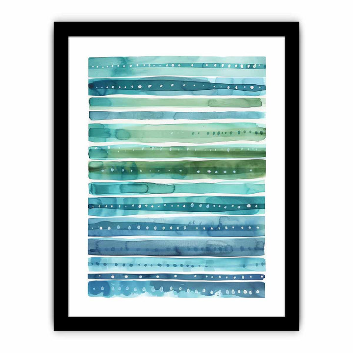 Watercolor Stripes framed Print
