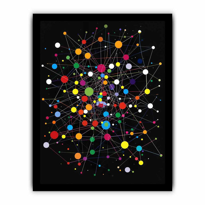 Rainbow Dots  framed Print