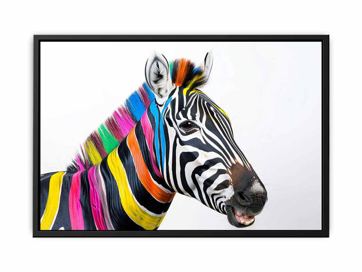 Colorful Zebra  canvas Print