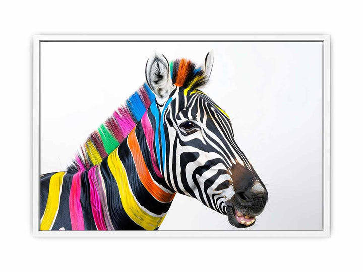 Colorful Zebra Painting