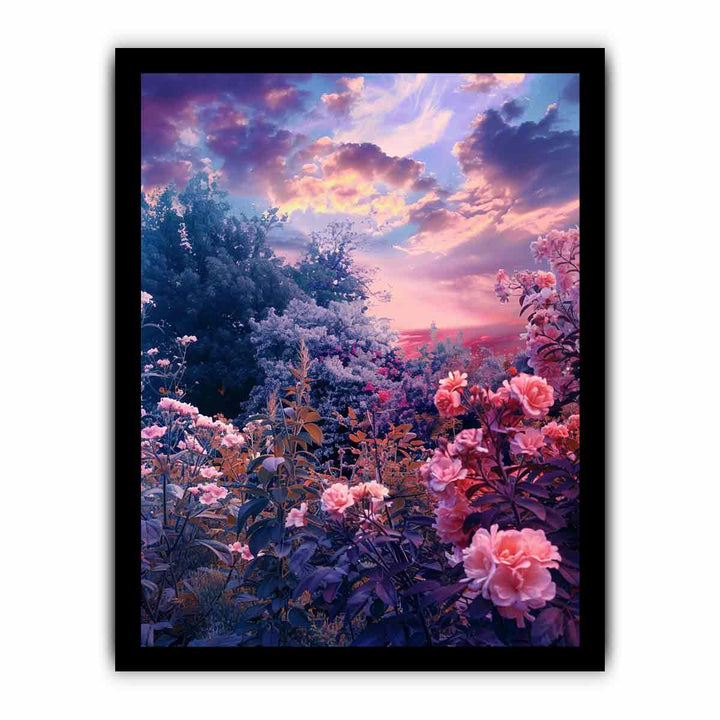 Flowers in bloom framed Print