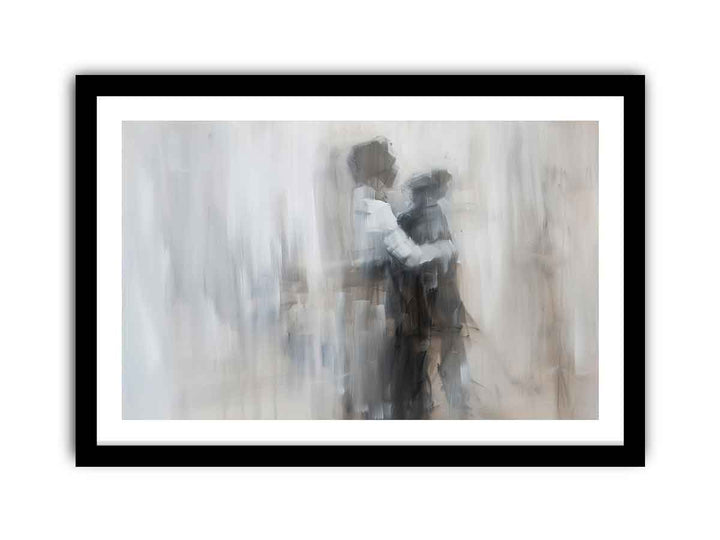 Abstract Couple memories  framed Print