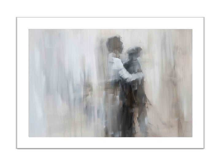 Abstract Couple memories  framed Print
