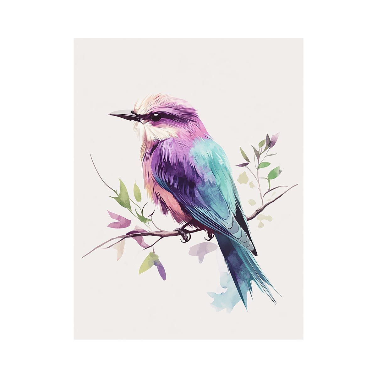 Watercolor bird painting