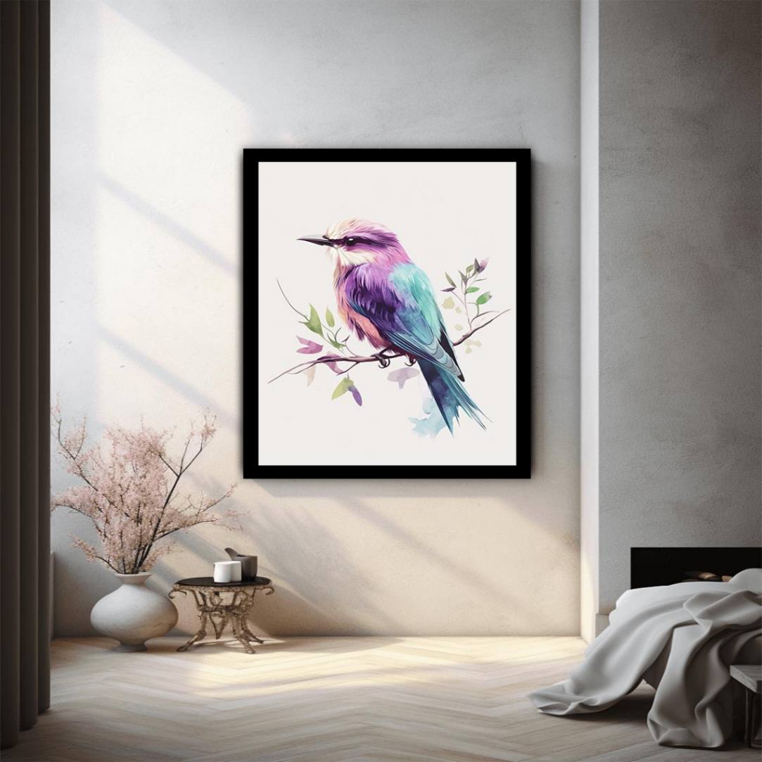 Watercolor bird painting