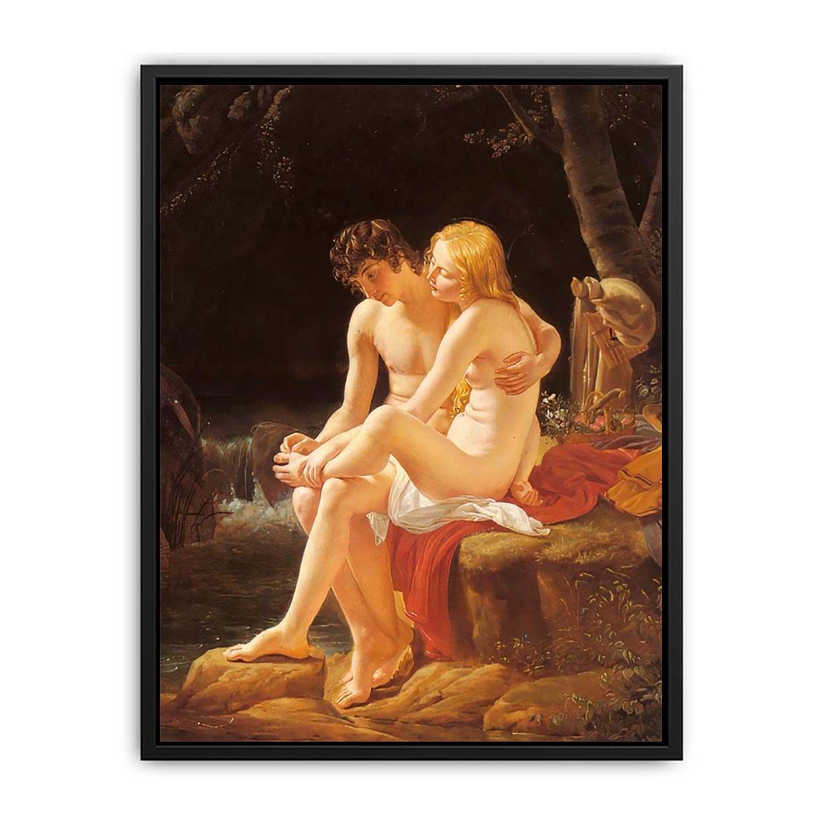  Daphne and Chloe by Louis Hersent Canvas Print