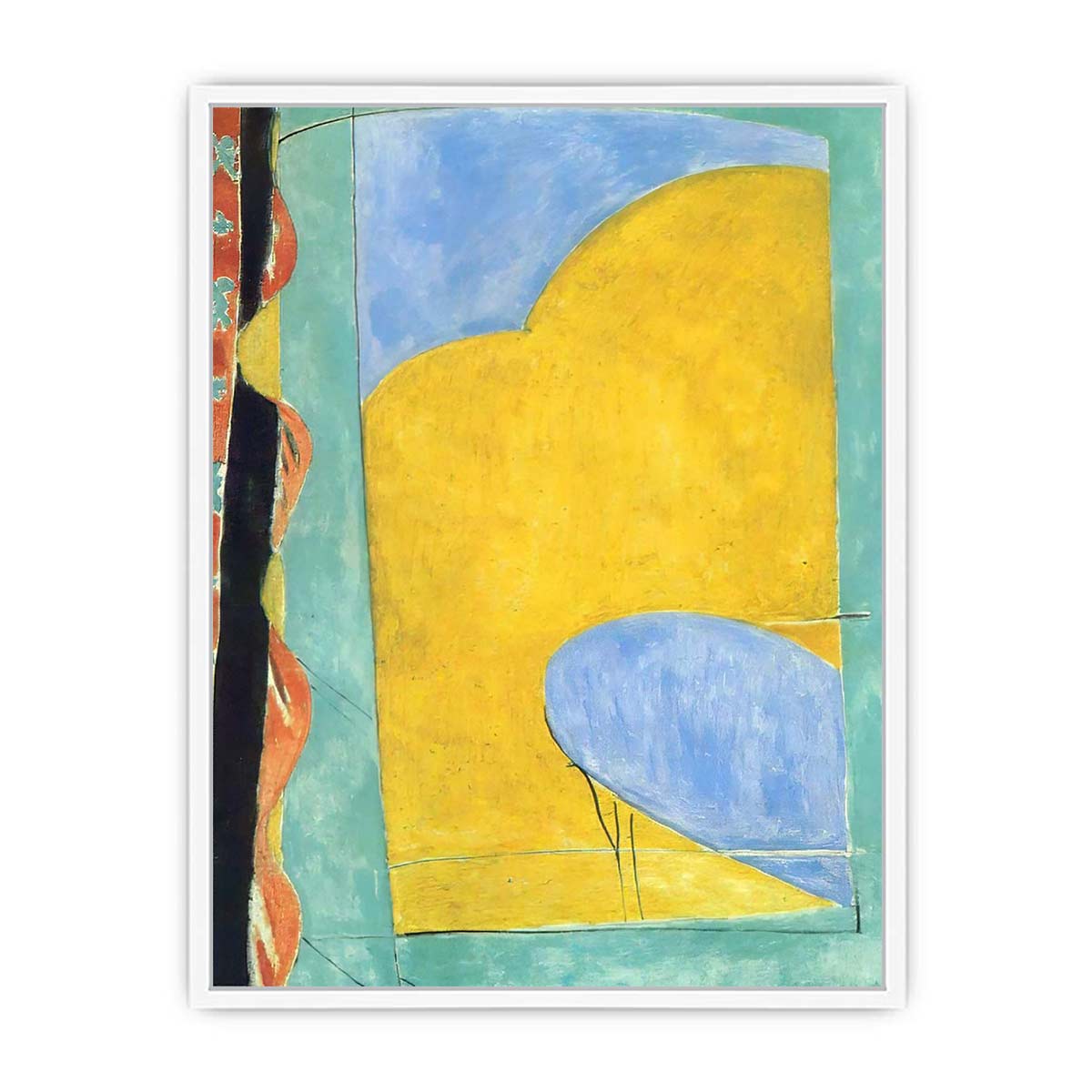 yellow Curtain Framed Print