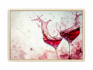Red wine Splash Art Framed Print