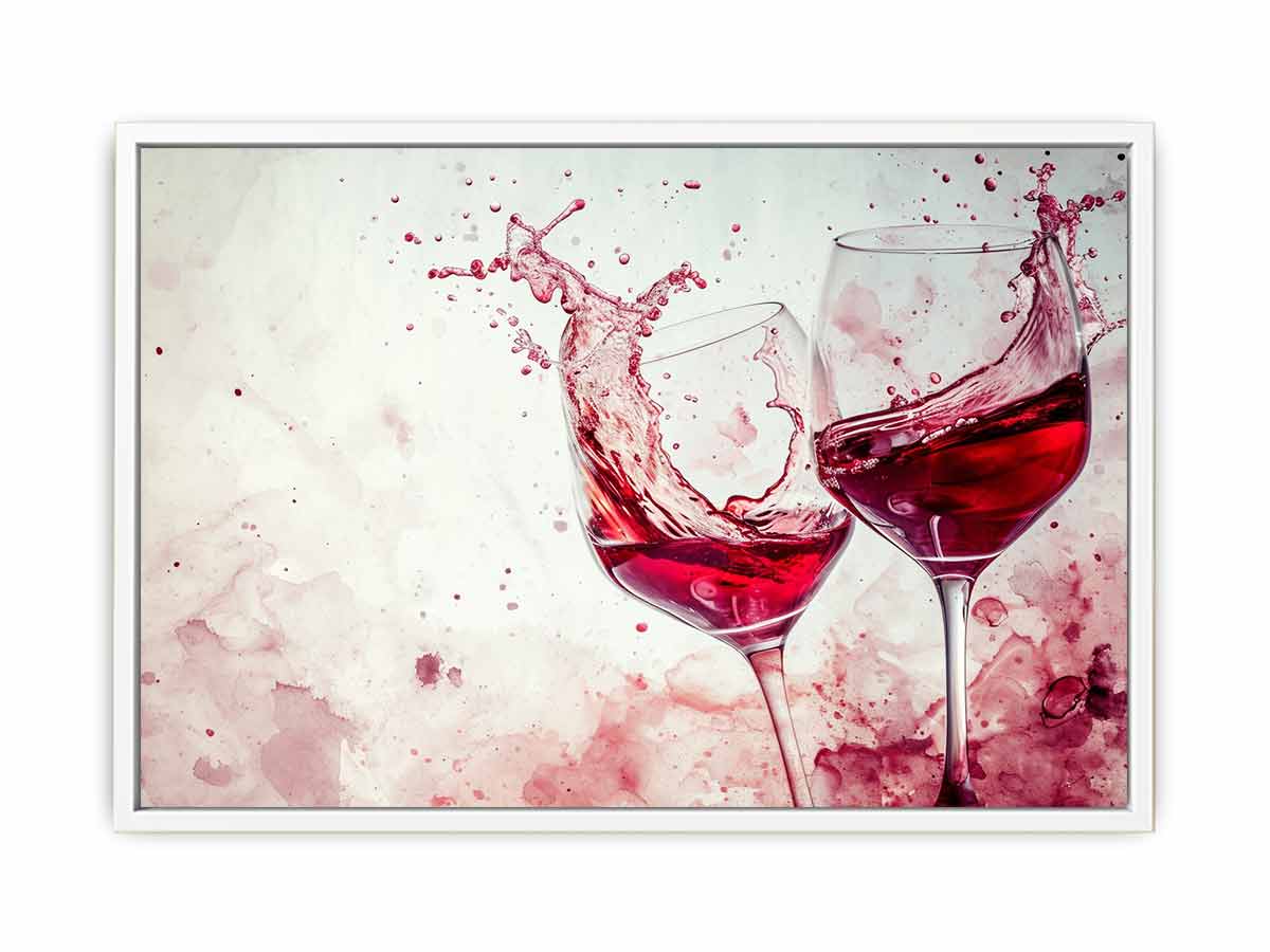 Red wine Splash Art  Canvas Print