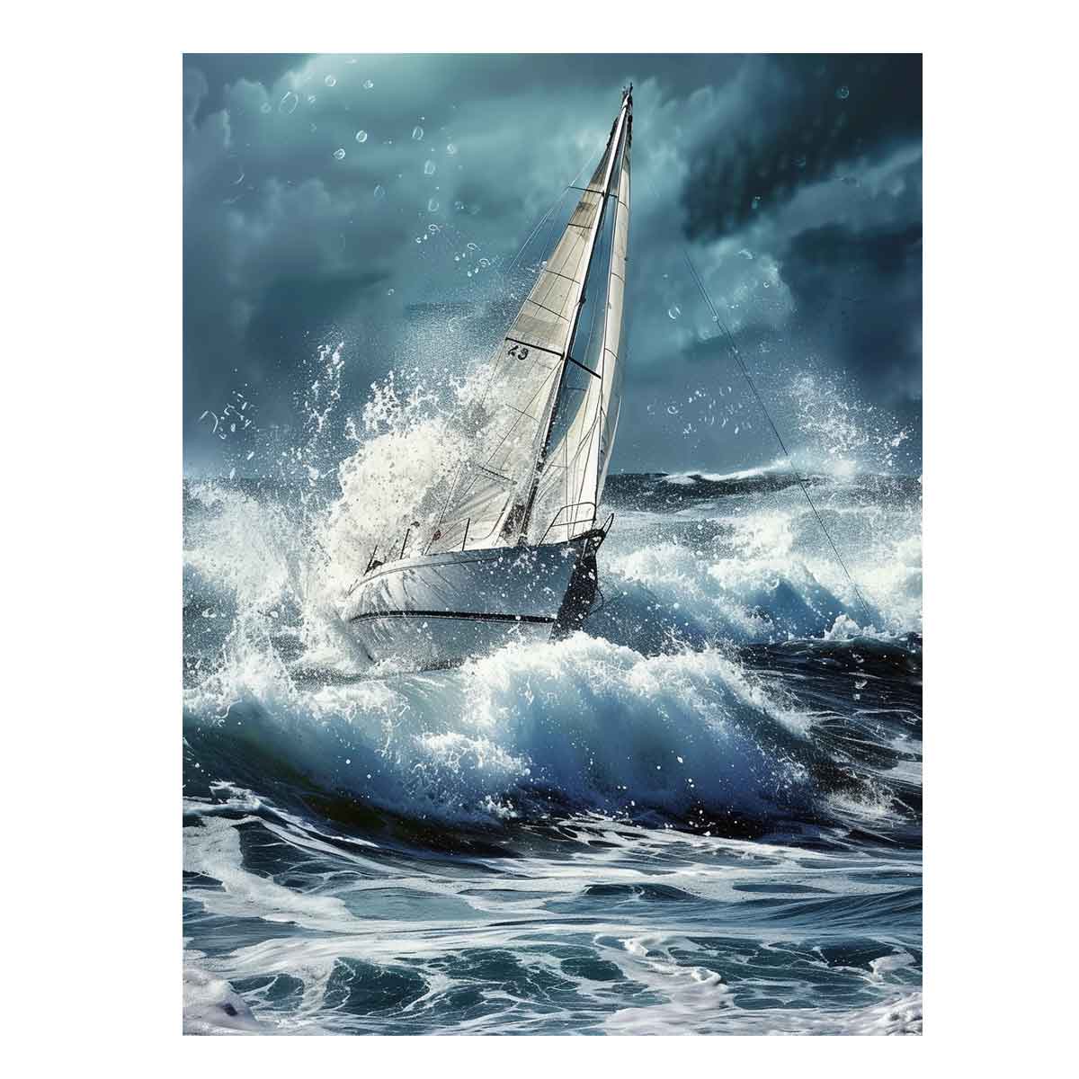 Sailboat Splash Art 