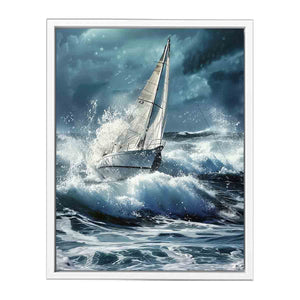 Sailboat Splash Art  Canvas Print