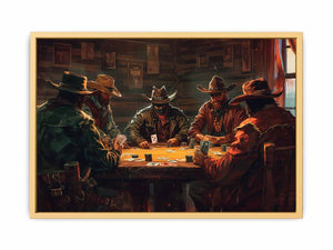 Cowboys Playing Poker Art  Poster