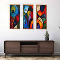 3 Panel Violin  Art  Painting Set