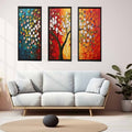 3 Panel Group Art  Flower  & Tree Painting
