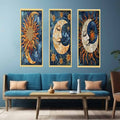  3 Piece Sun & moon Painting  Set