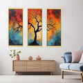  3 Piece Tree Wall Art Painting Set 