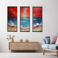 3 Panel Beach  Art Painting