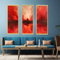3 Panel  Red Painting