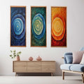 3 Panel Circles Painting