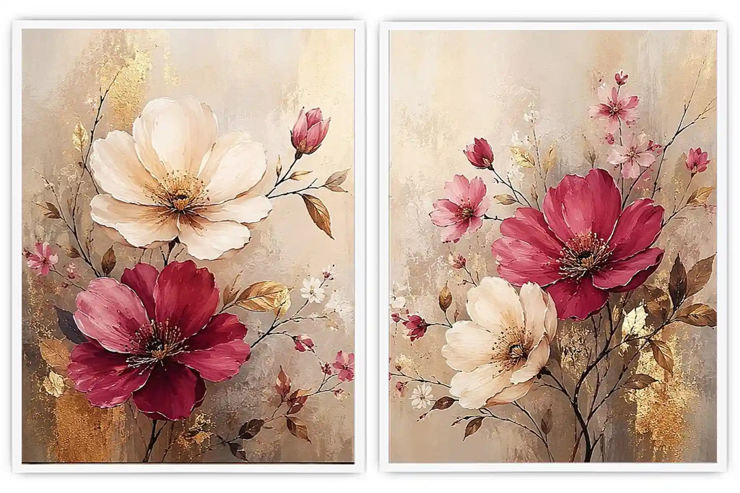 Flower Painting Set of 2