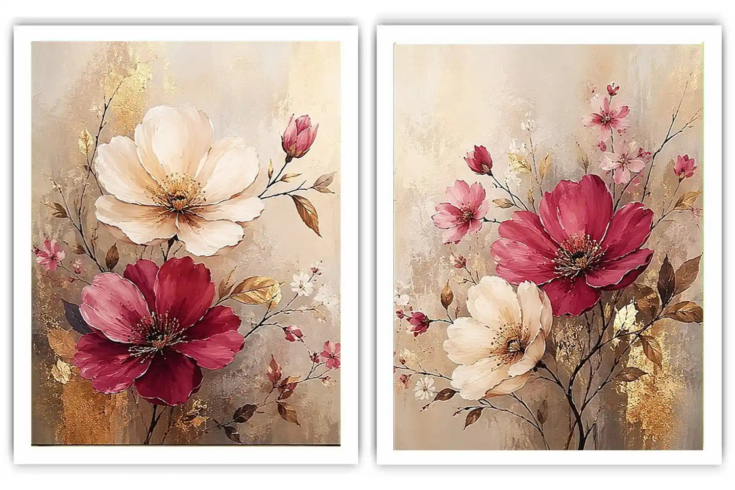 Flower Painting Set of 2