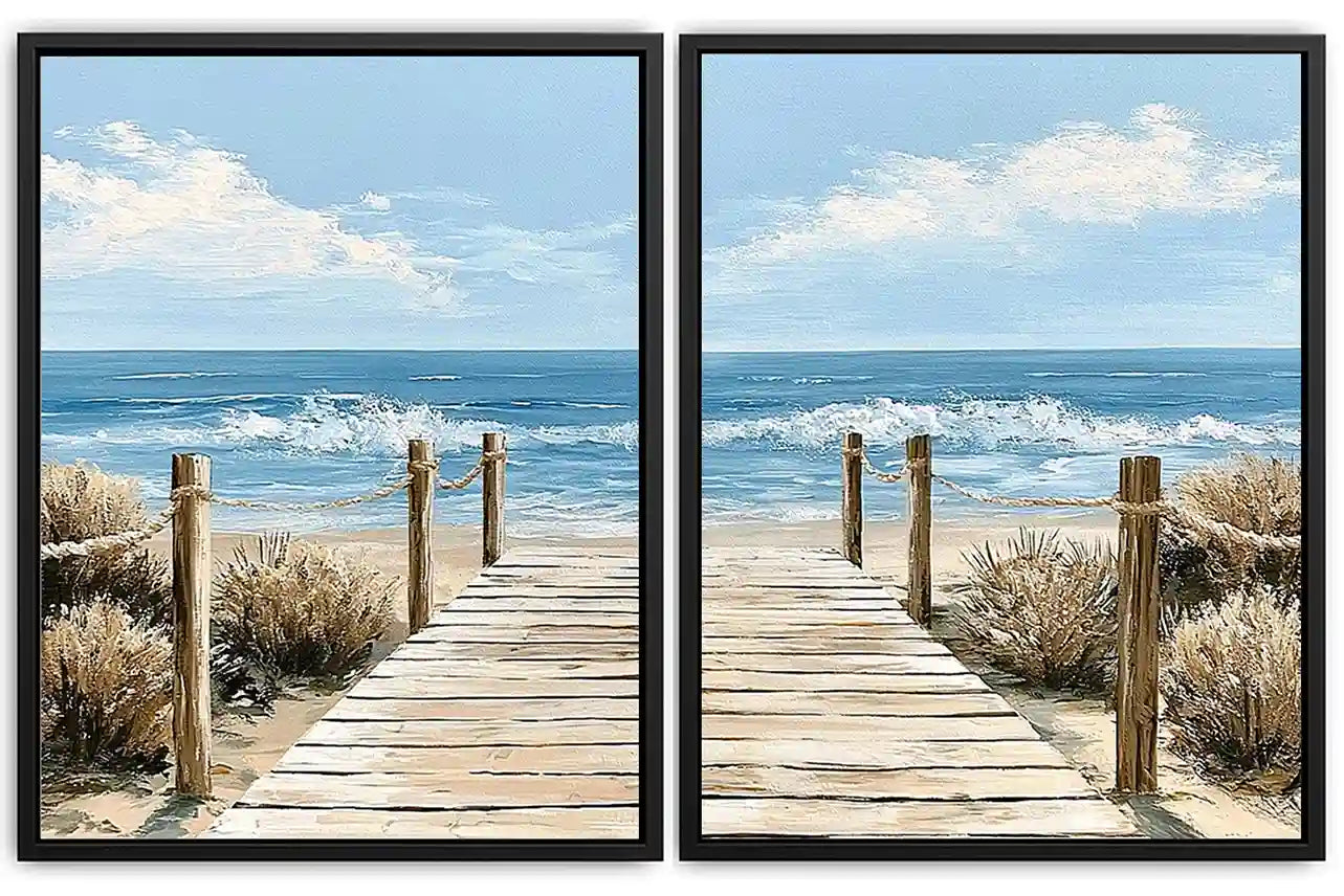 Coastal Kangaroo Dawn 2 Piece Art Set