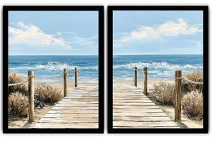 Coastal Kangaroo Dawn 2 Piece Art Set