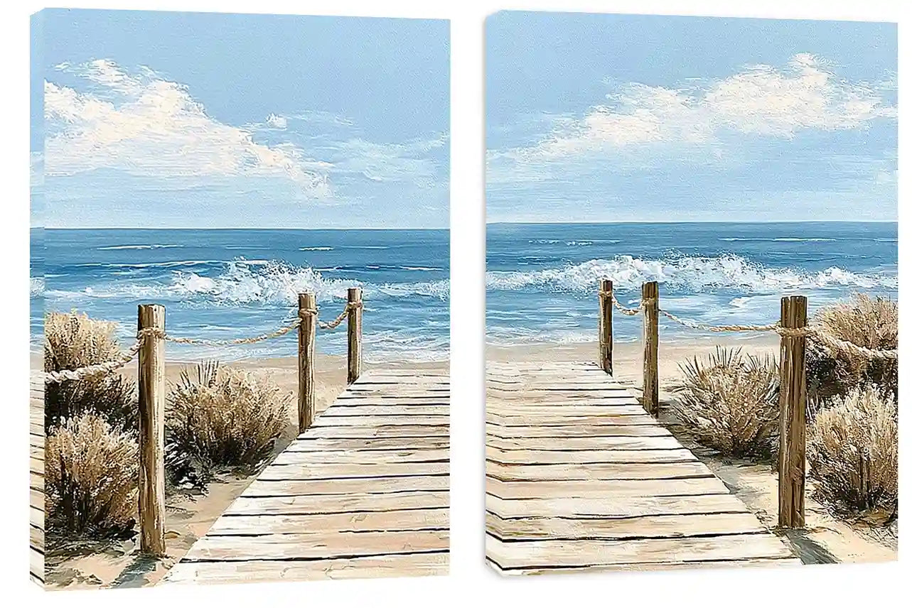Coastal Kangaroo Dawn 2 Piece Art Set