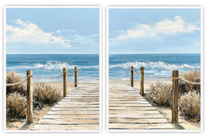 Coastal Kangaroo Dawn 2 Piece Art Set