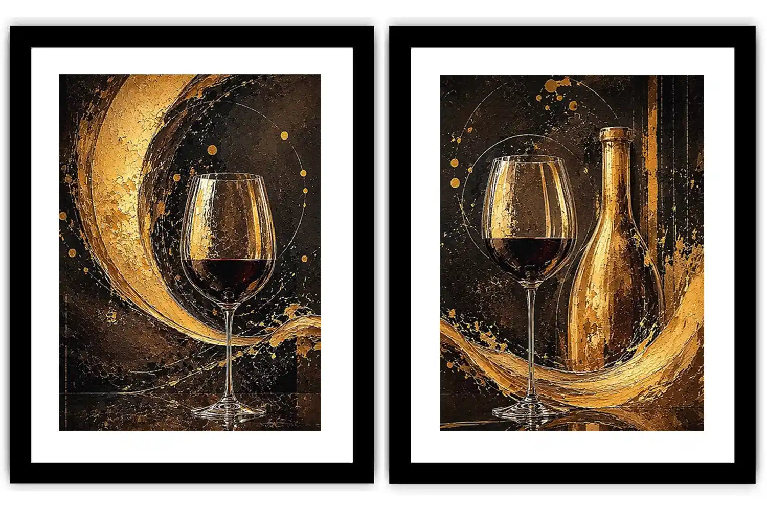  Wine Galsses Gold