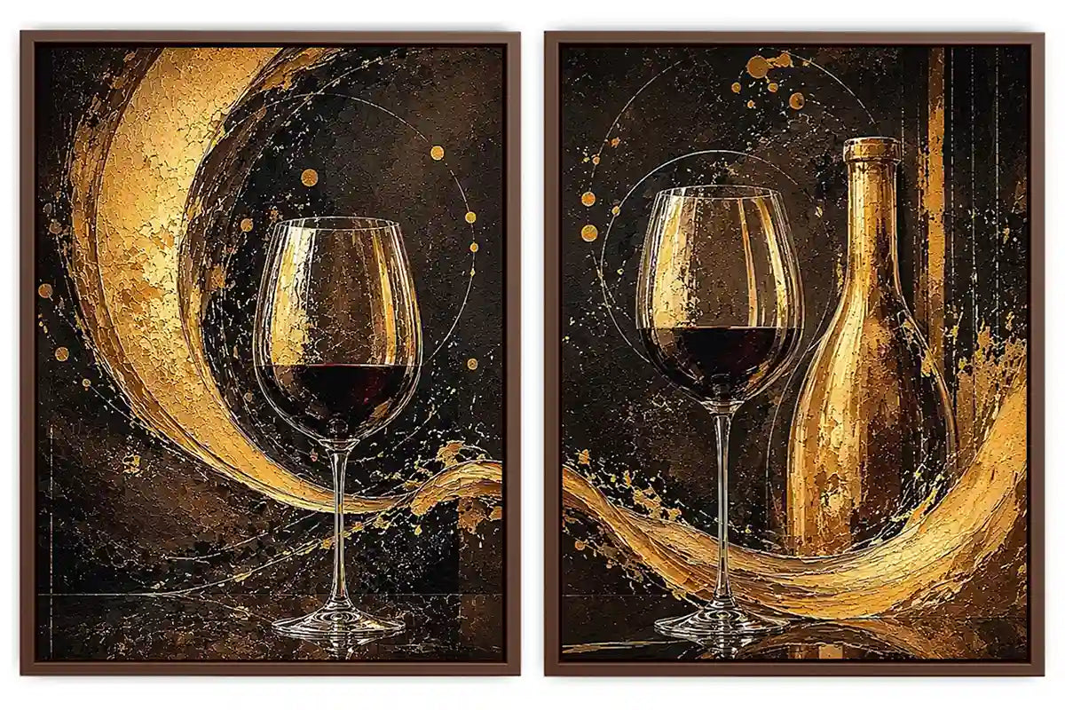  Wine Galsses Gold