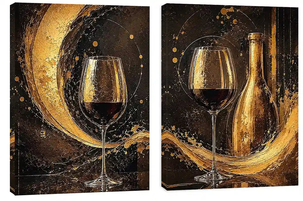  Wine Galsses Gold
