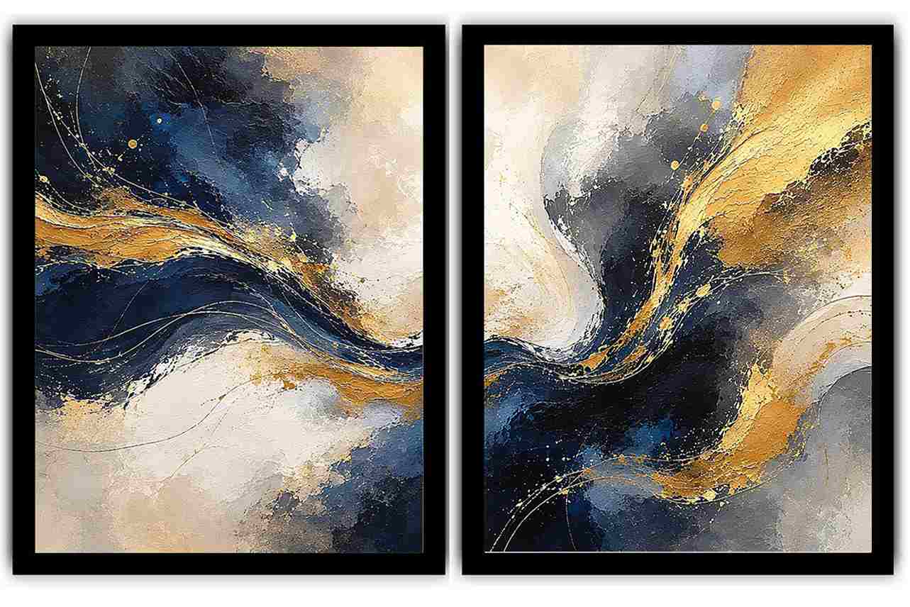 2 Piece Abstract Wall Art