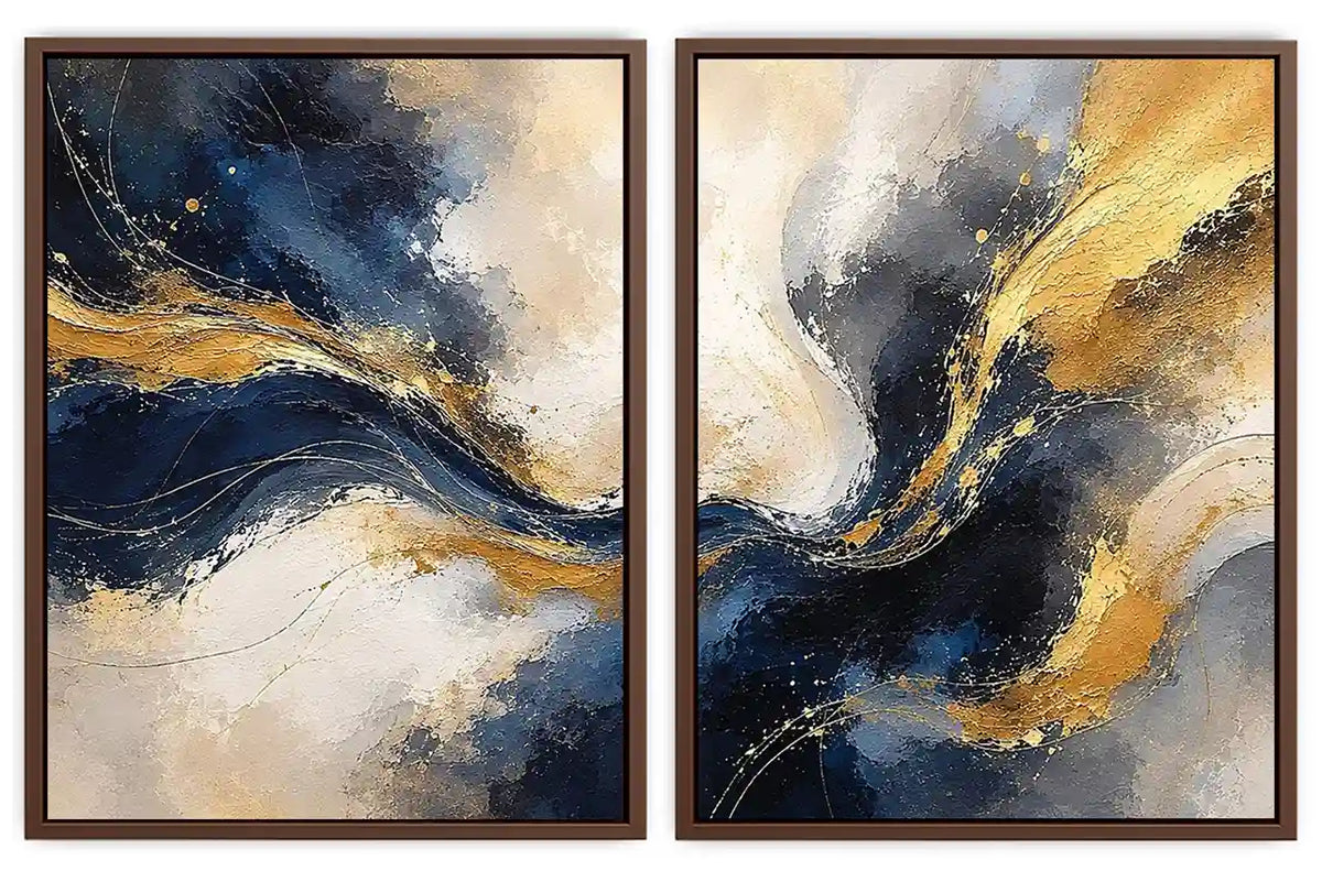 2 Piece Abstract Wall Art
