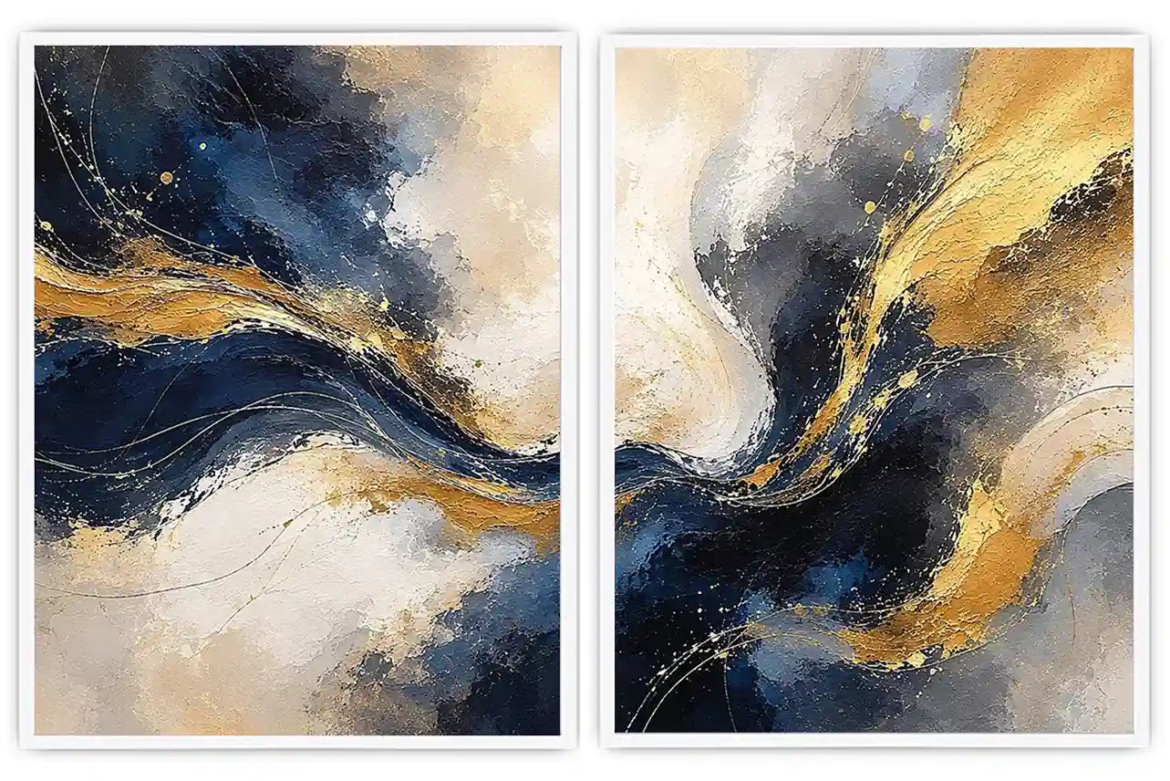 2 Piece Abstract Wall Art