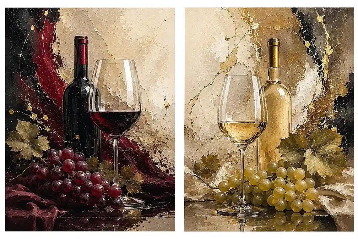 Red and White wine 