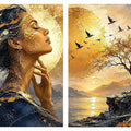 Golden Reverie 2 Piece Art Set