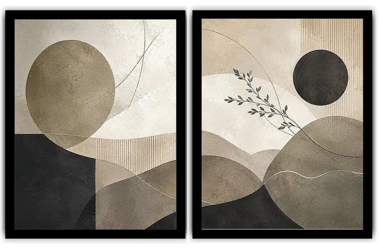 Silent Geometry 2 Piece Art Set