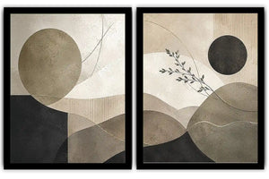 Silent Geometry 2 Piece Art Set