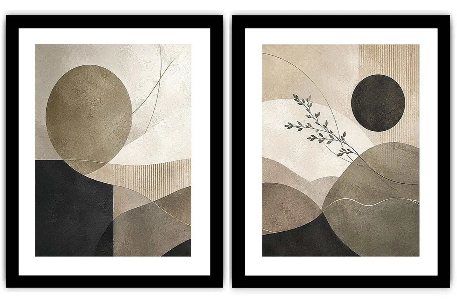 Silent Geometry 2 Piece Art Set