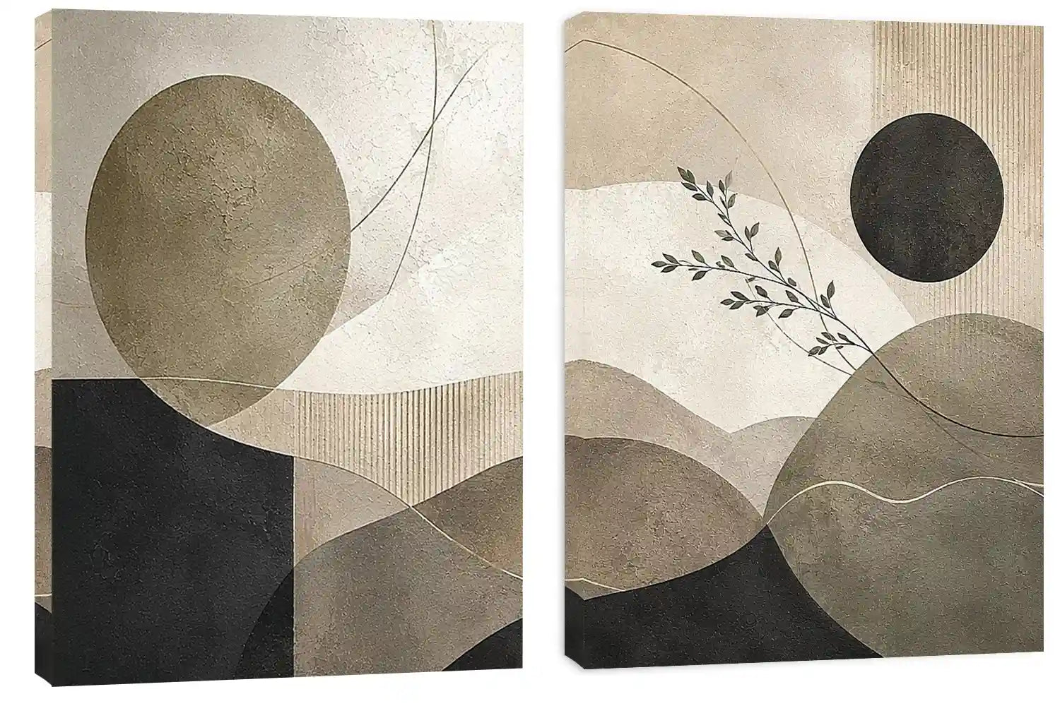Silent Geometry 2 Piece Art Set