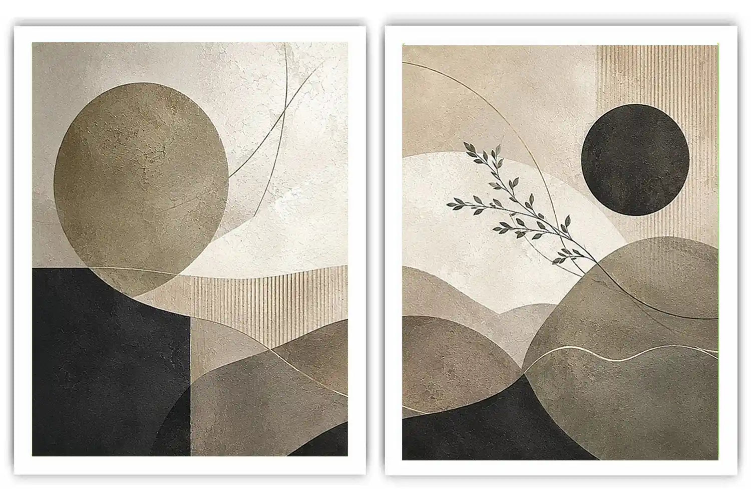 Silent Geometry 2 Piece Art Set