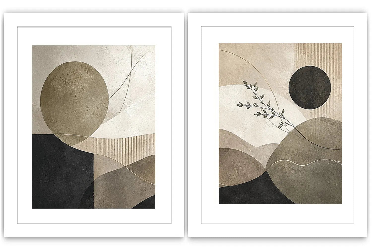 Silent Geometry 2 Piece Art Set