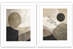 Silent Geometry 2 Piece Art Set