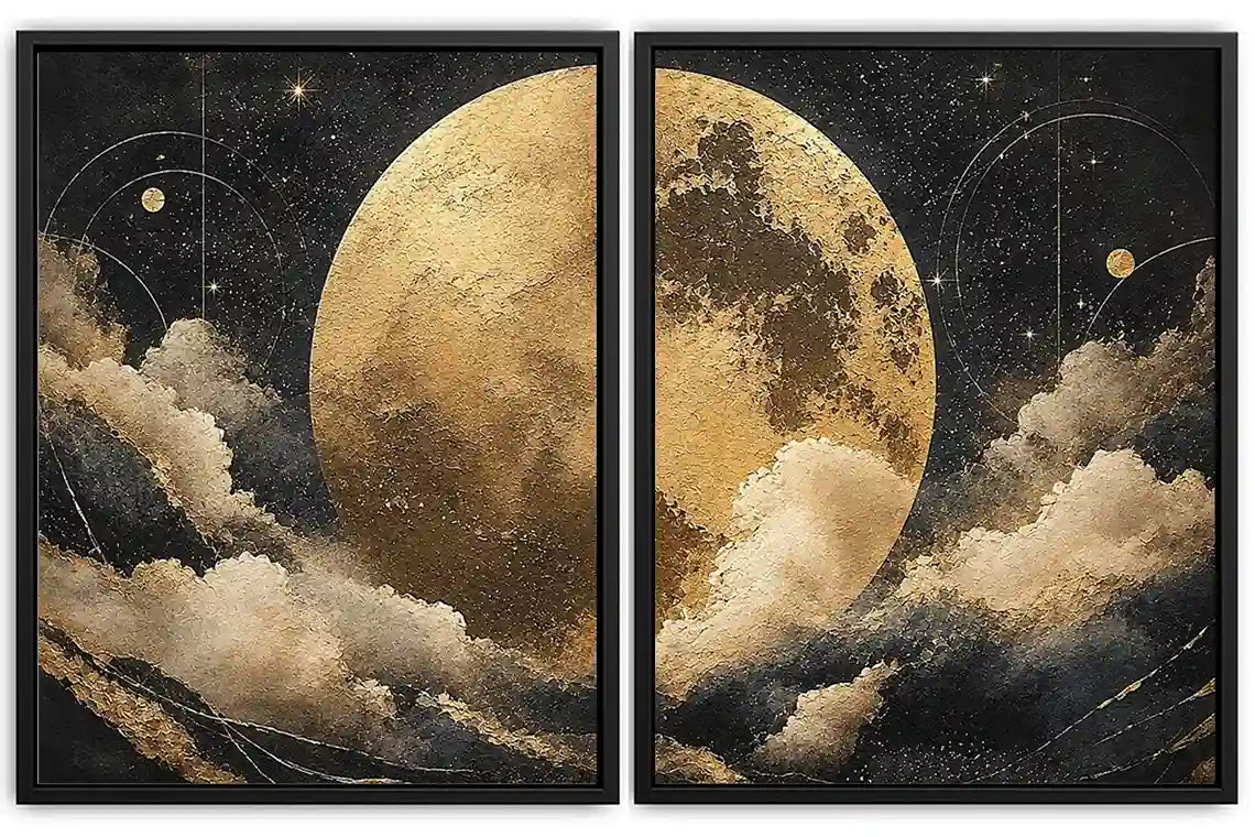 Celestial Gold 2 Piece Art Set