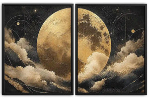 Celestial Gold 2 Piece Art Set