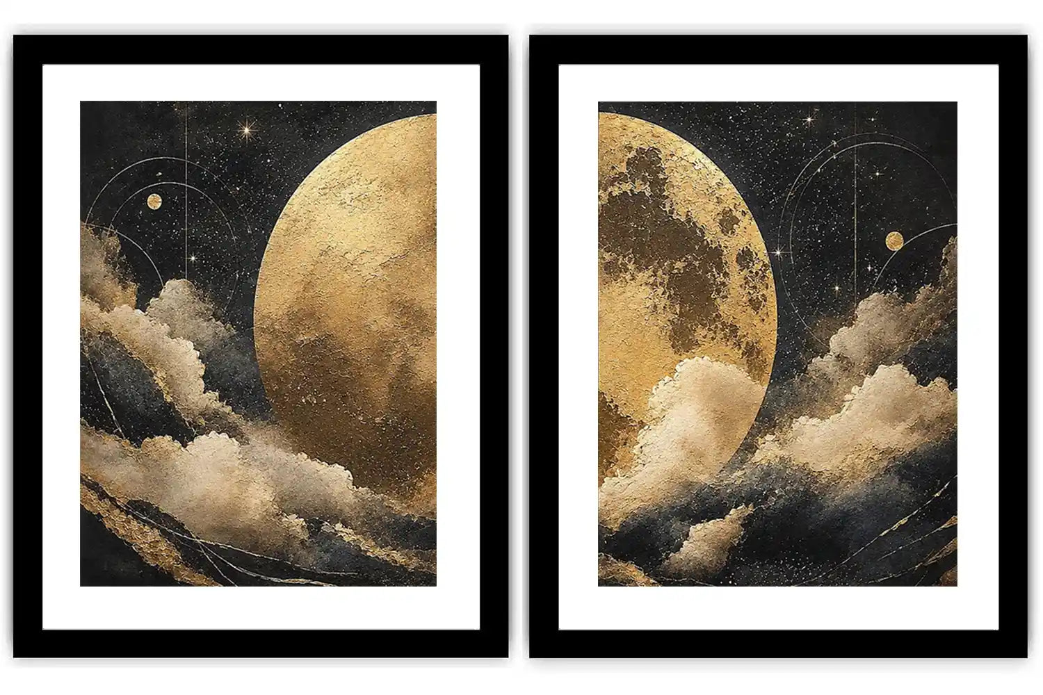 Celestial Gold 2 Piece Art Set
