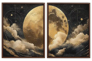 Celestial Gold 2 Piece Art Set