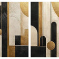 Terracotta Drift Abstract 2 Piece Art Set