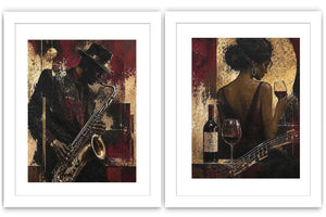 Crimson Jazz 2 Piece Art Set